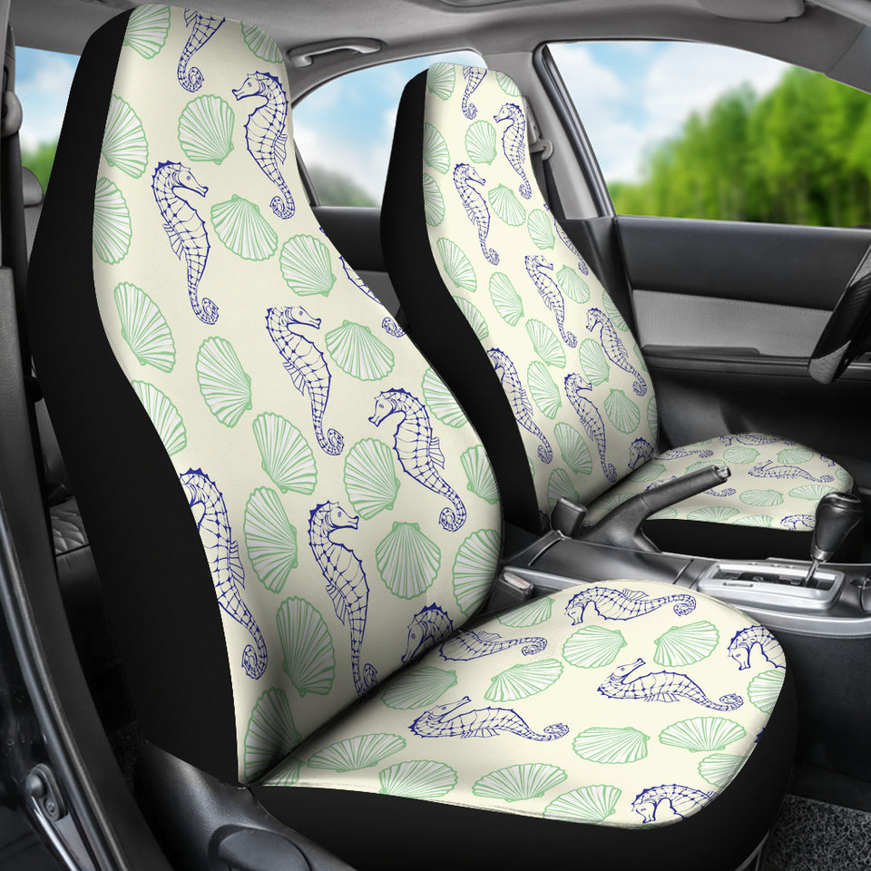 Seahorse Shell Pattern  Universal Fit Car Seat Covers