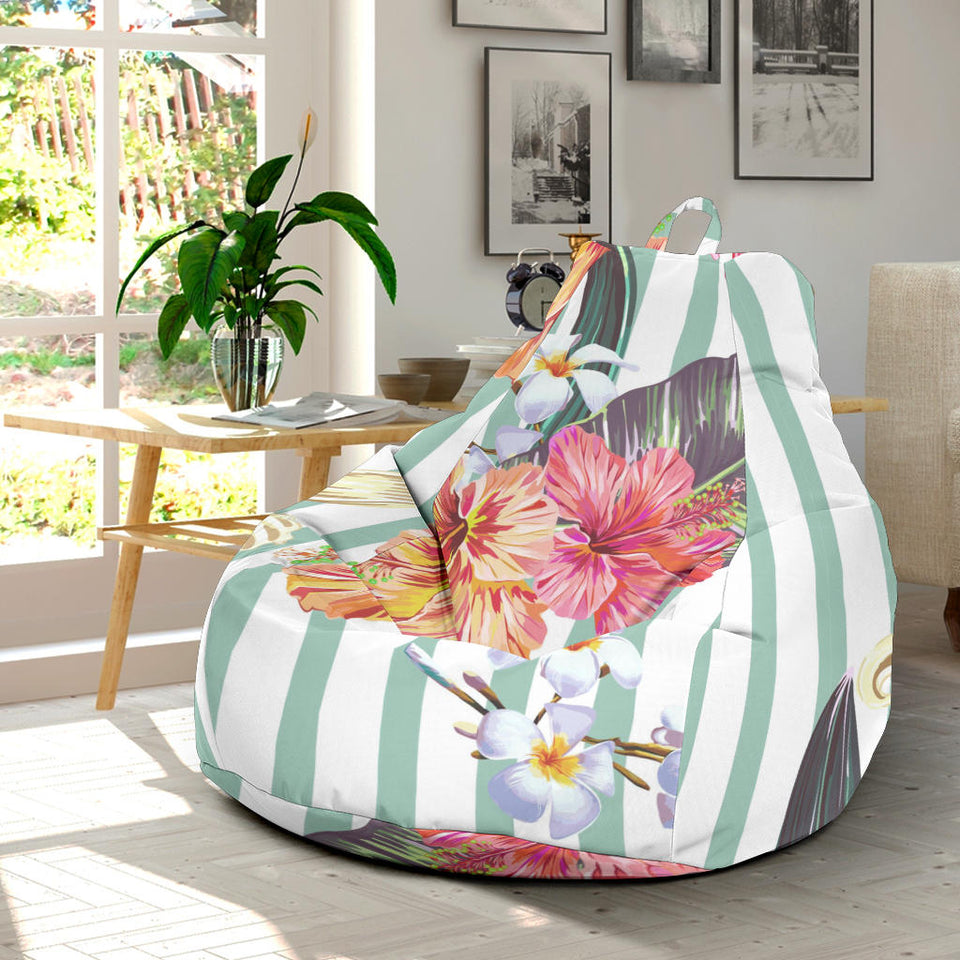 Colorful Orchid Flower Pattern Bean Bag Cover