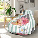 Colorful Orchid Flower Pattern Bean Bag Cover