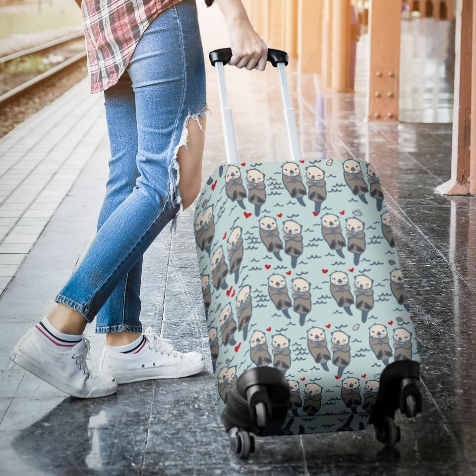 Lovely Sea Otter Pattern Luggage Covers