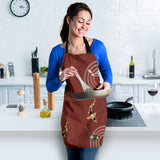 Koi Fish Carp Fish Red Background Adjustable Apron