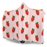 Strawberry Beautiful Pattern Hooded Blanket