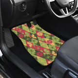 Cool Geometric Lime Pattern Front Car Mats