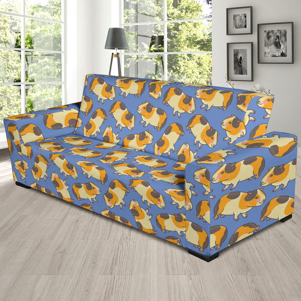 Guinea Pig Pattern Print Design 02 Sofa Slipcover
