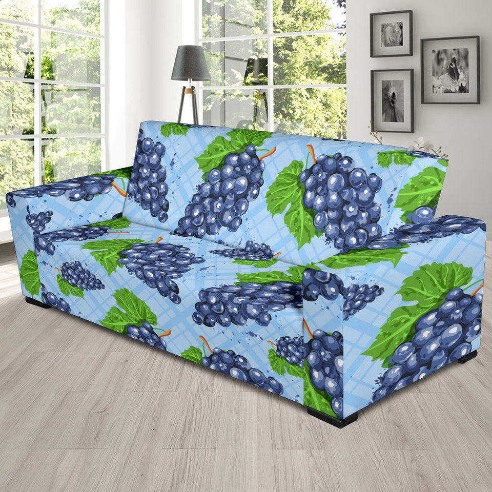Watercolor Grape Pattern Sofa Slipcover
