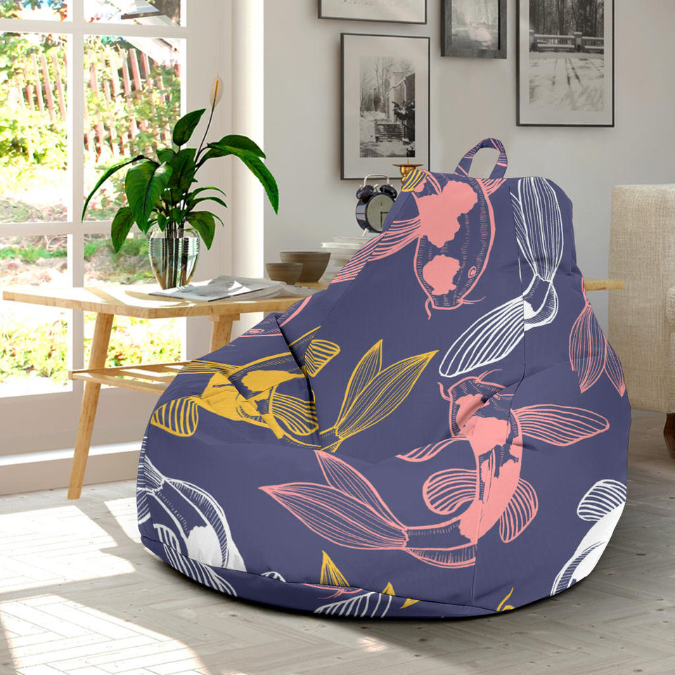 Koi Fish Carp Fish Pattern Bean Bag Cover