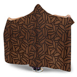 Coffee Bean Pattern Hooded Blanket