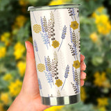 Lavender Modern Pattern Blackground Tumbler