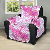 Pink flamingo flower pattern Recliner Cover Protector