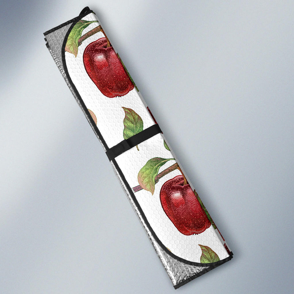 Red Apples Pattern Car Sun Shade