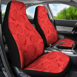 Strawberry Pattern Red Background  Universal Fit Car Seat Covers