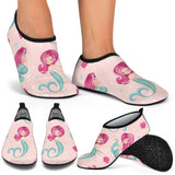 Cute Little Mermaid Pattern Aqua Shoes