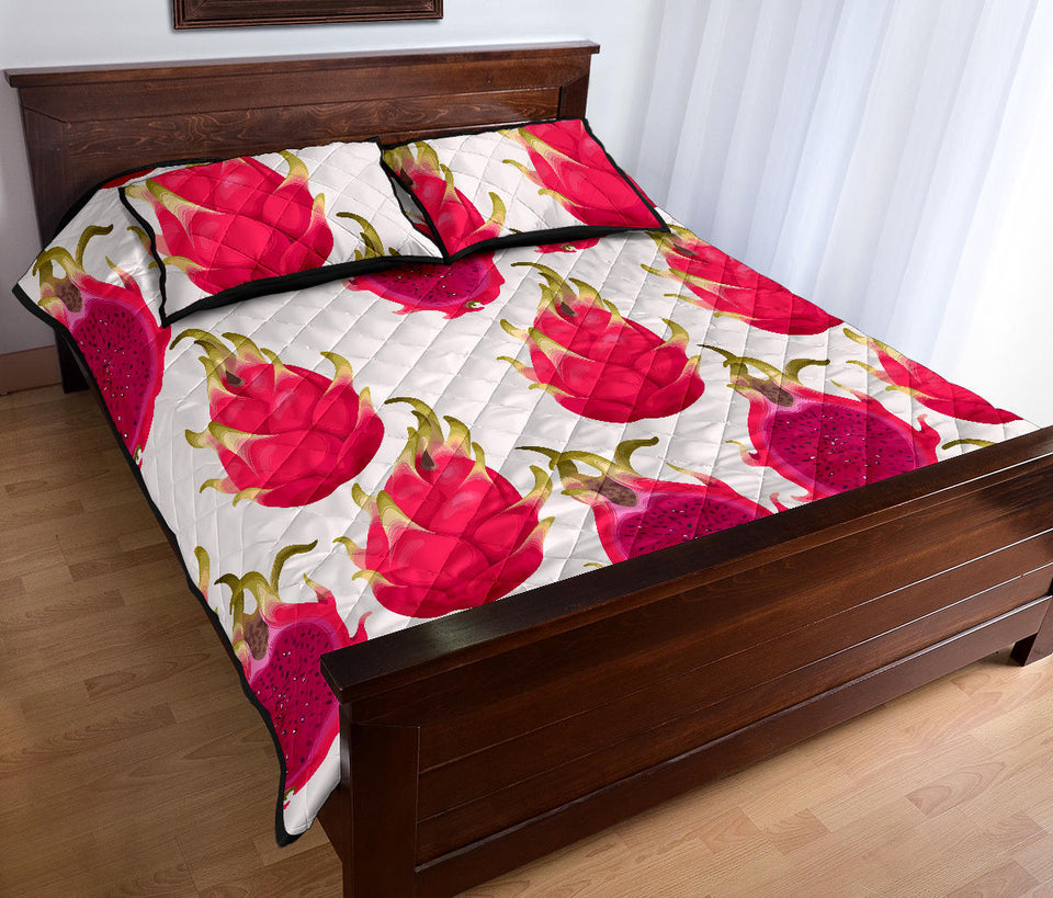 dragon fruits design pattern Quilt Bed Set