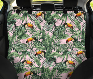 Toucan Tropical Green Jungle Palm Pattern Dog Car Seat Covers