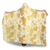 Gold Grape Pattern Hooded Blanket