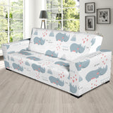 Cute Rhino Heart Pattern Sofa Slipcover