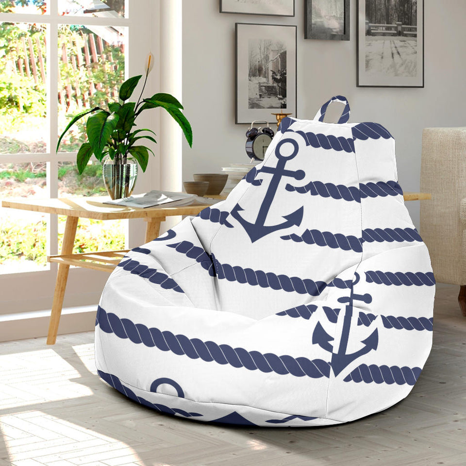 Anchor Rope Nautical  Pattern Bean Bag Cover