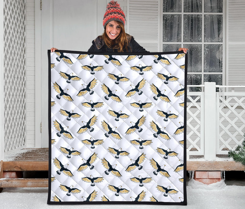 Eagle Pattern Print Design 03 Premium Quilt