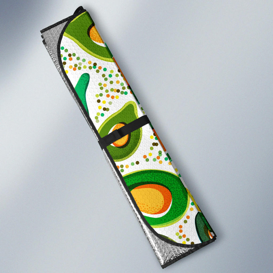 Avocado Design Pattern Car Sun Shade