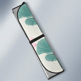 Pink Lotus Waterlily Leaves Pattern Car Sun Shade