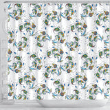 Peacock Feather Pattern Shower Curtain Fulfilled In US