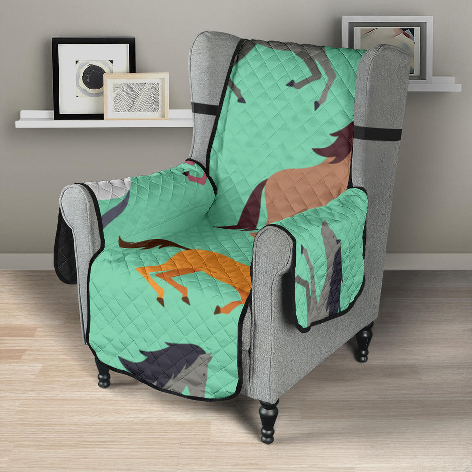 Colorful horses pattern Chair Cover Protector
