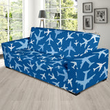 Airplane Pattern In The Sky Sofa Slipcover