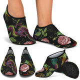 Dragons Flower Pattern Aqua Shoes