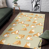 Cute Fat Shiba Inu Dog Pattern Area Rug