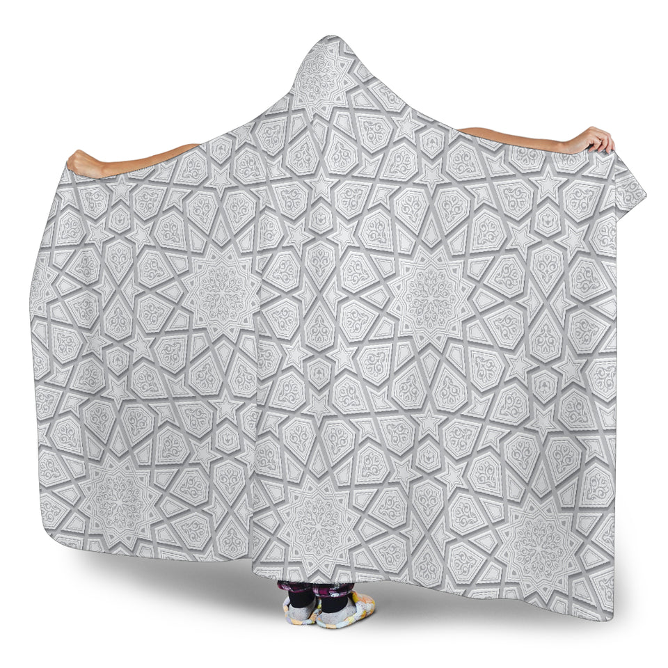 Arabic Star Pattern Hooded Blanket