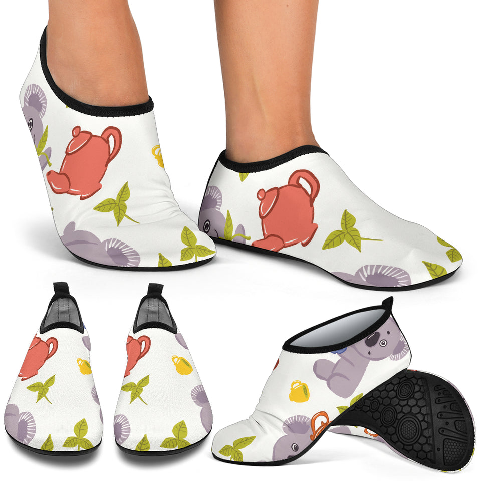 Cute Koalas Teapots Tea Aqua Shoes