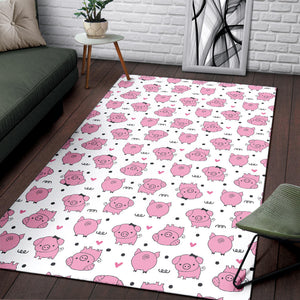 Pig Pattern Print Design 03 Area Rug