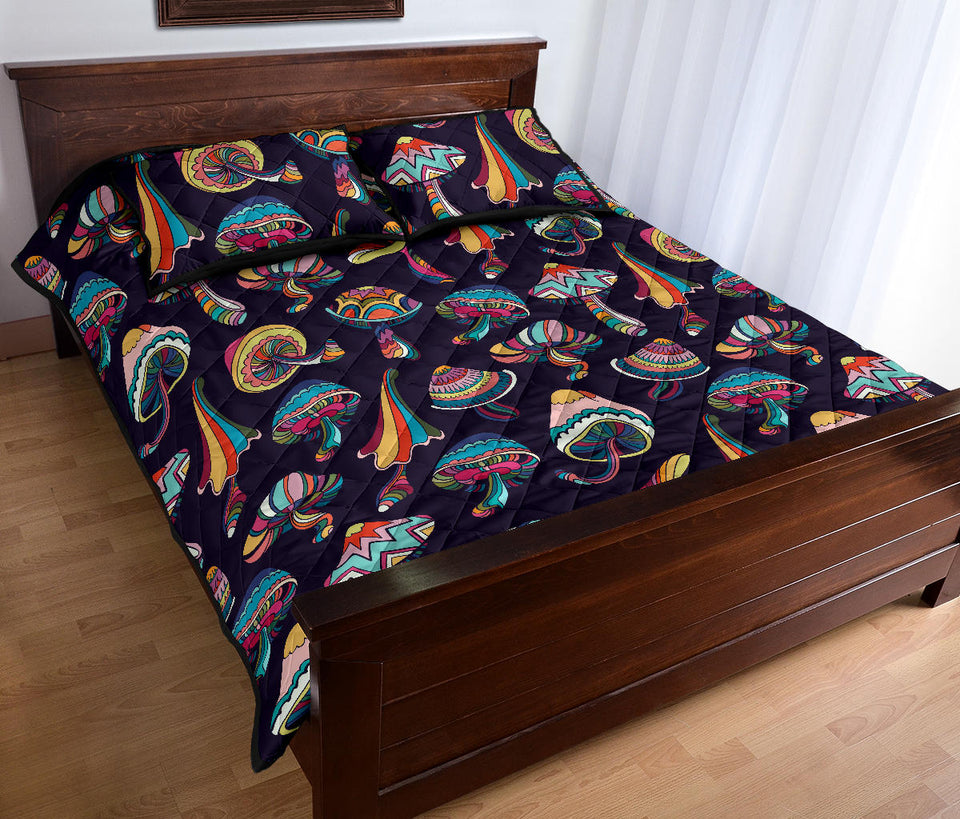 Colorful mushroom pattern Quilt Bed Set
