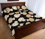 Champignon mushroom pattern Quilt Bed Set