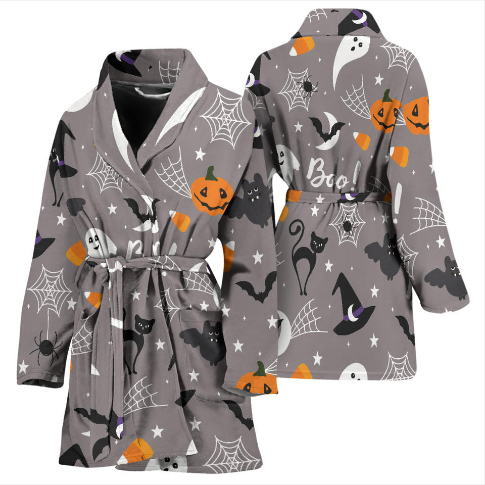 Halloween Design Pattern Women'S Bathrobe