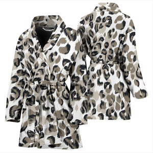 Leopard Skin Print Pattern Women'S Bathrobe