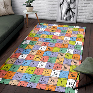 Chemistry Periodic Table Pattern Print Design 01 Area Rug