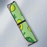 Avocado Pattern Green Background Car Sun Shade