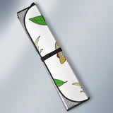 Color Hand Drawn Cocoa Pattern Car Sun Shade