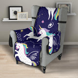 Hand drawn cute unicorn star planet Chair Cover Protector