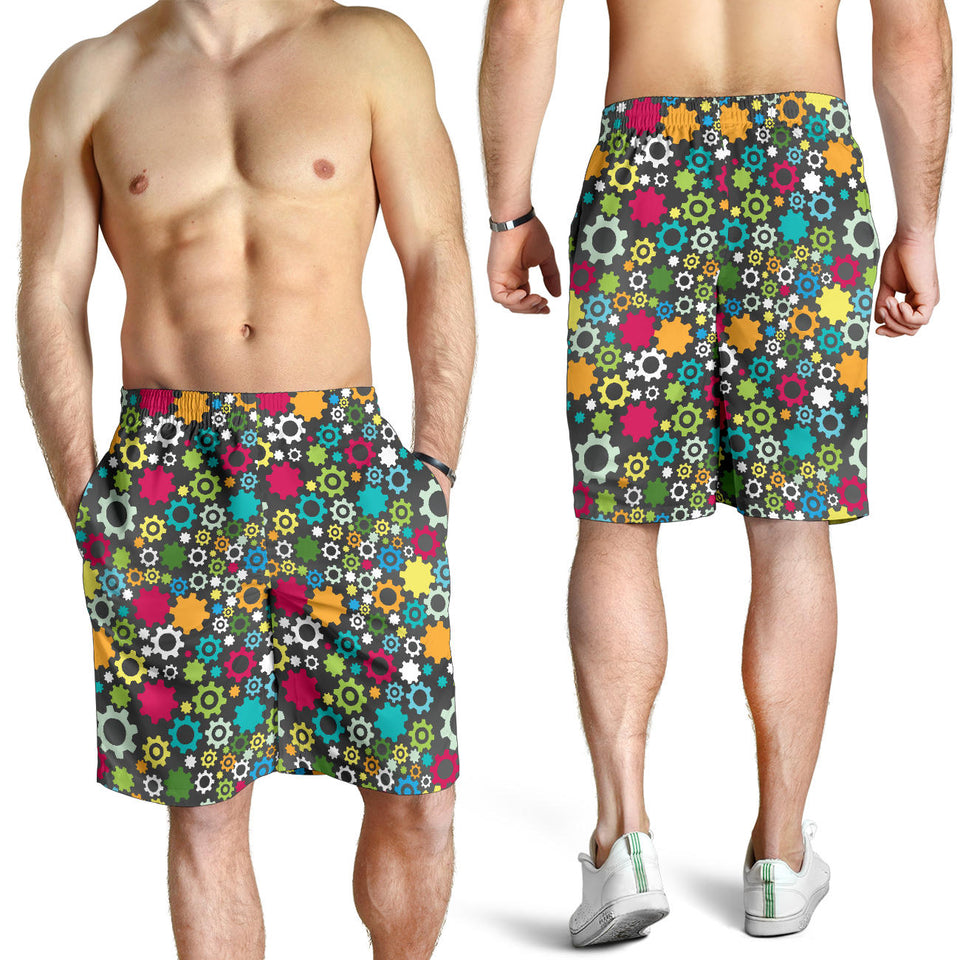 Gear Pattern Print Design 03 Men Shorts