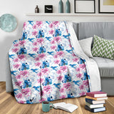 Hummingbird Pattern Print Design 02 Premium Blanket