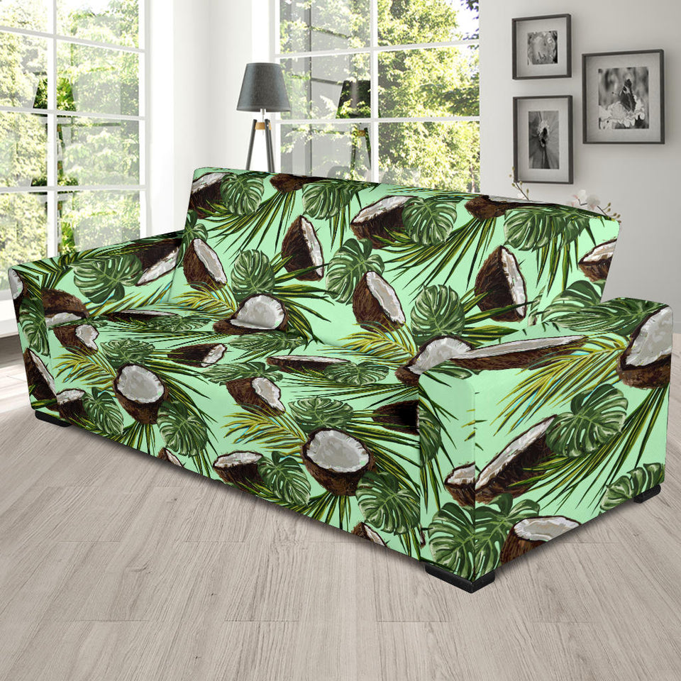 Coconut Pattern Print Design 02 Sofa Slipcover