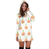 Cute Onions Smiling Faces Women'S Hoodie Dress