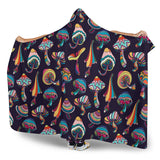 Colorful Mushroom Pattern Hooded Blanket
