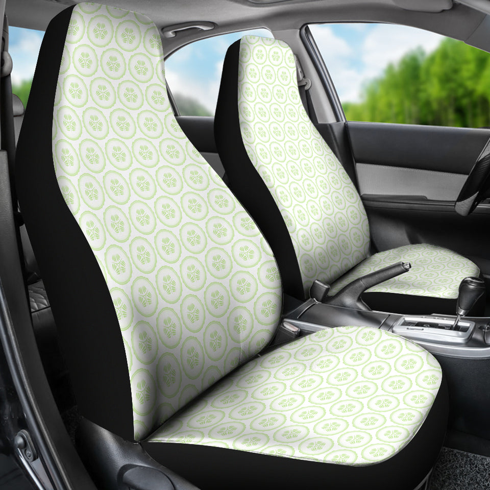Cucumber Pattern Background Universal Fit Car Seat Covers