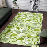 Cute Frog Dragonfly Pattern Area Rug