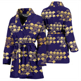 Beautiful Japanese Fan Pattern Women'S Bathrobe