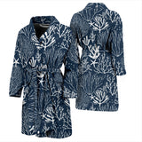 Coral Reef Pattern Print Design 05 Men's Bathrobe