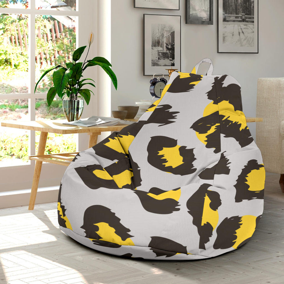 Gray Leopard Print Pattern Bean Bag Cover
